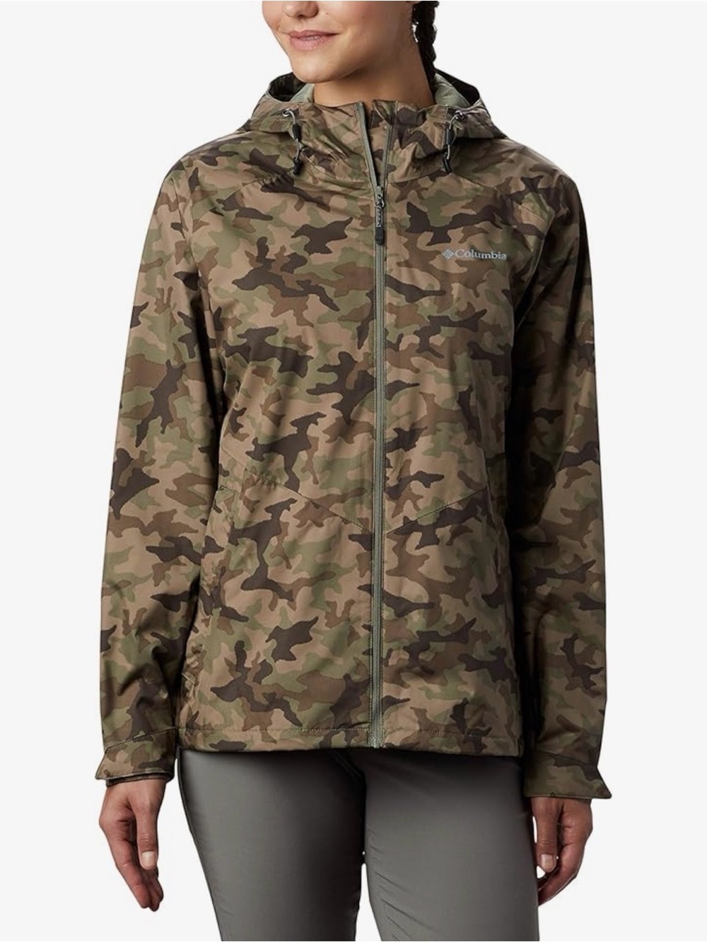 Columbia Women's Inner Limits II Waterproof Breathable Rain Jacket Small Camo